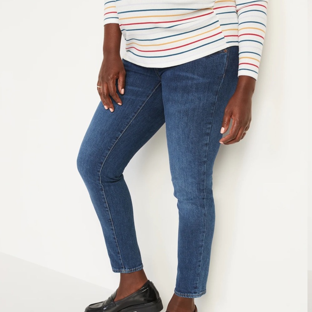 Old Navy maternity low front panel straight leg jeans